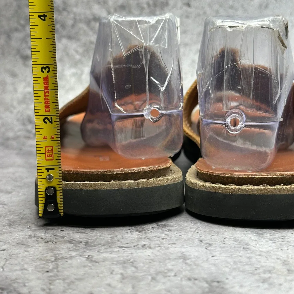 Clarks Lynton Slide Sandals Mens 12 Tan Leather Casual Comfort Summer Shoes